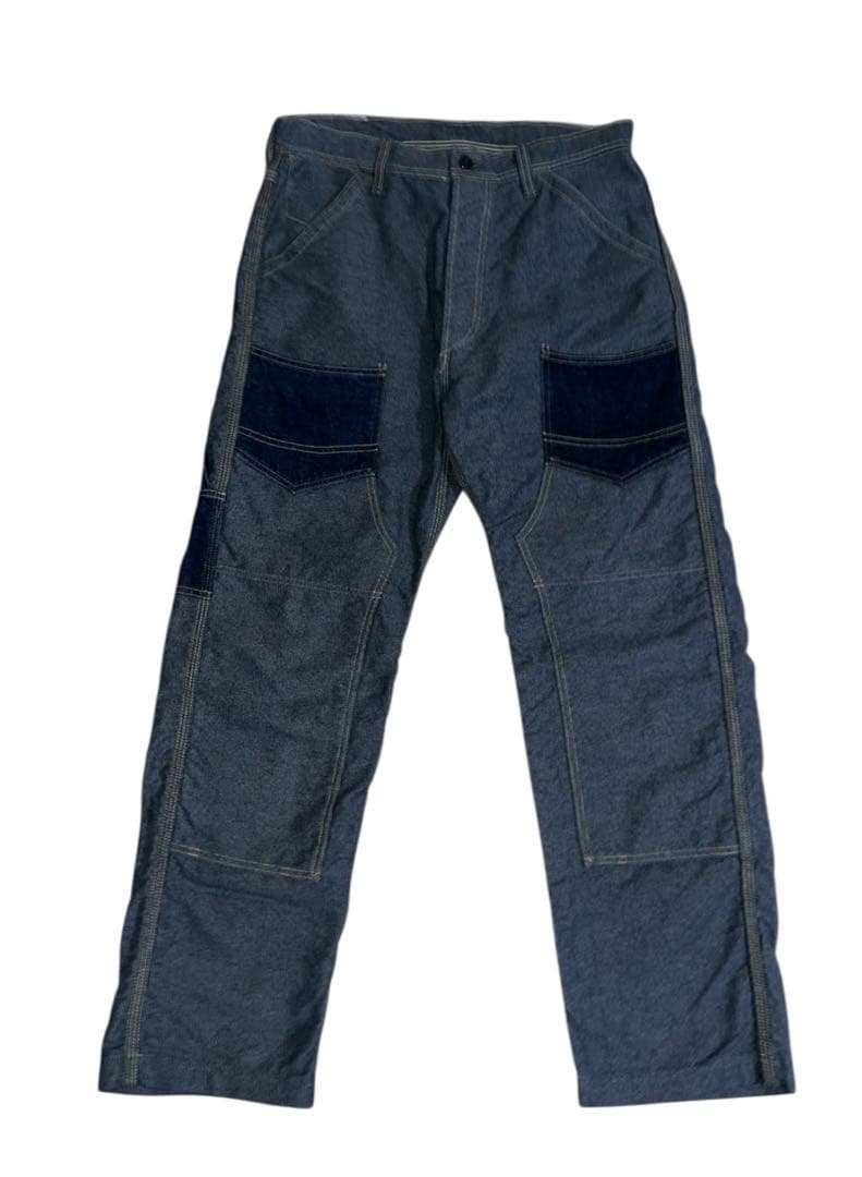 デリックマン NAVY PIN STRIPE × INDIGO DENIM 32