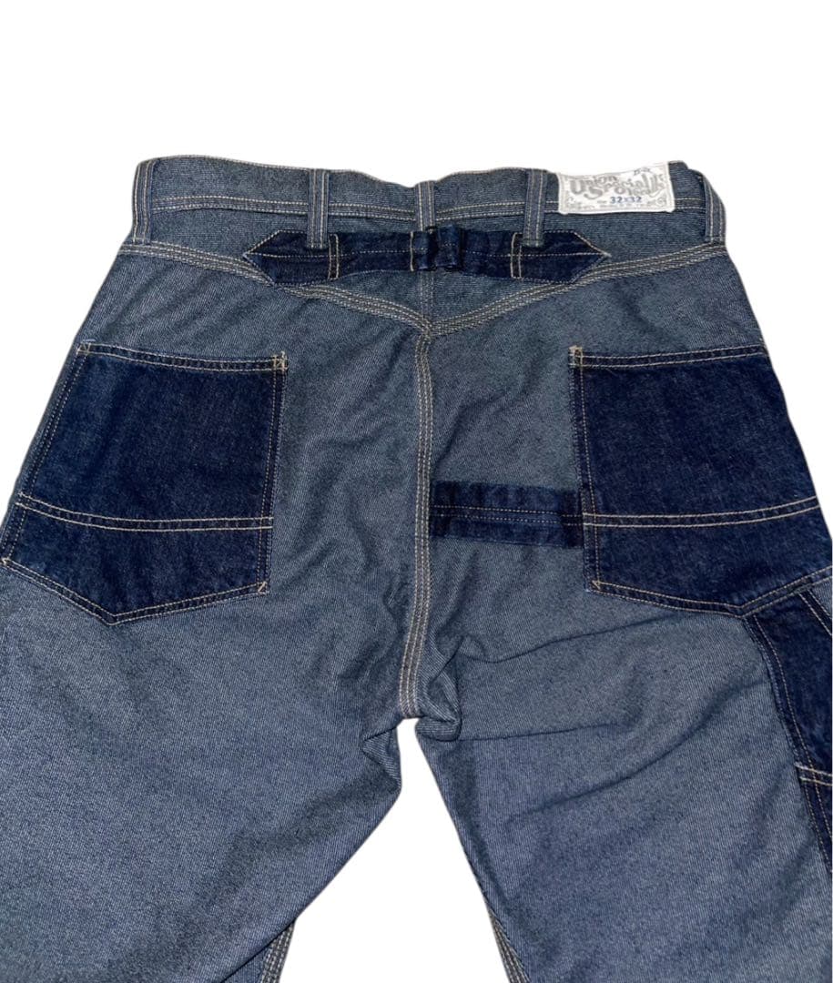 デリックマン NAVY PIN STRIPE × INDIGO DENIM 32