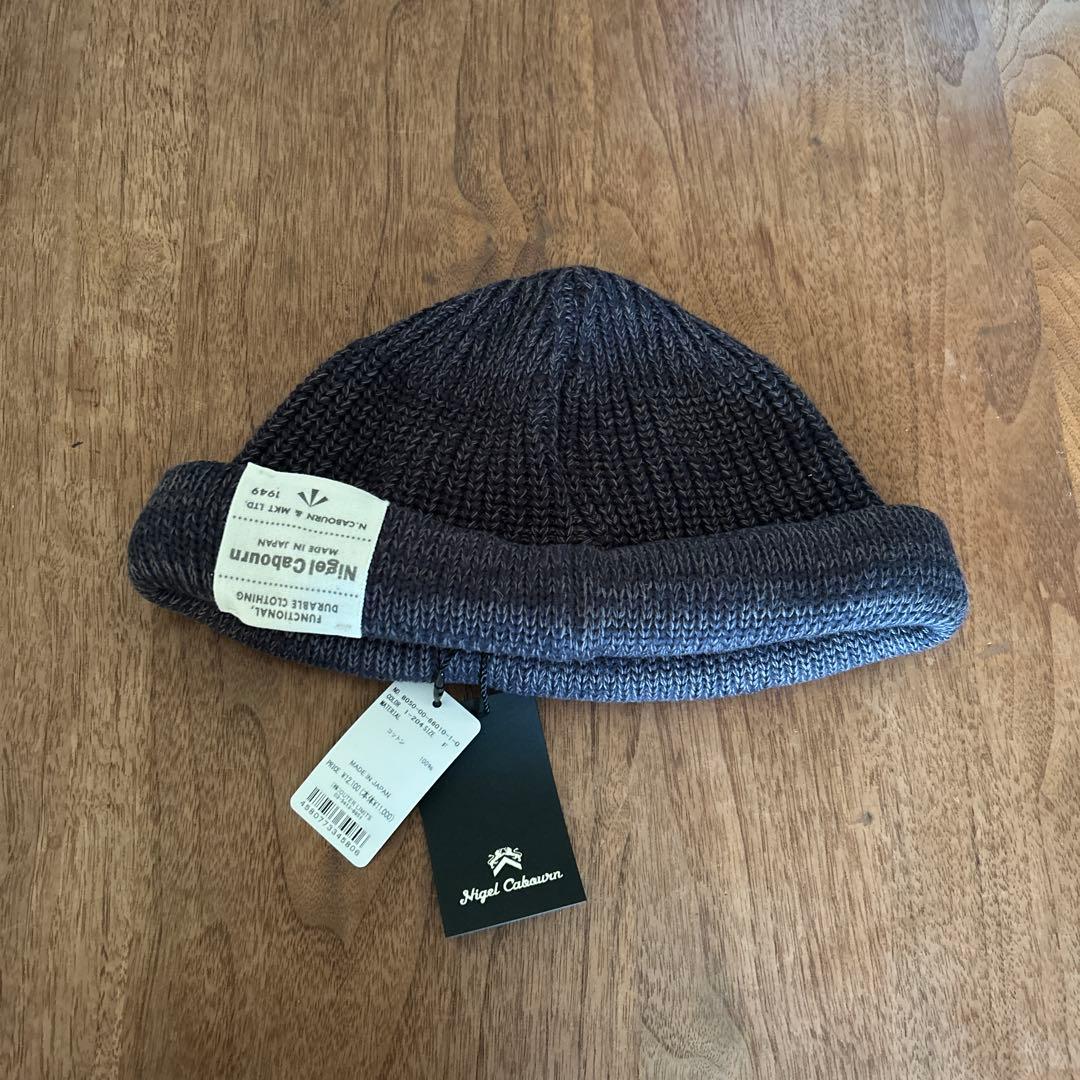 新品　Nigel Cabourn BEANIE COTTON ネイビー ニット帽