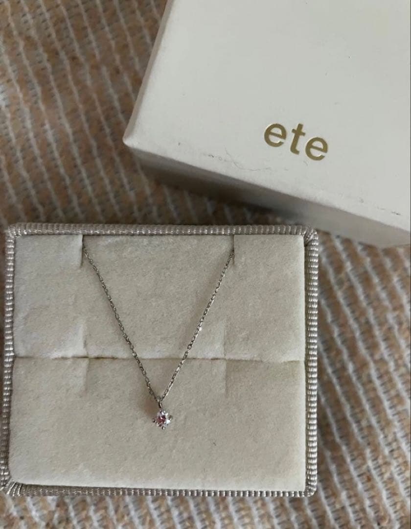 ete PT900/850ダイヤモンド ネックレス ブライト 0.06ct