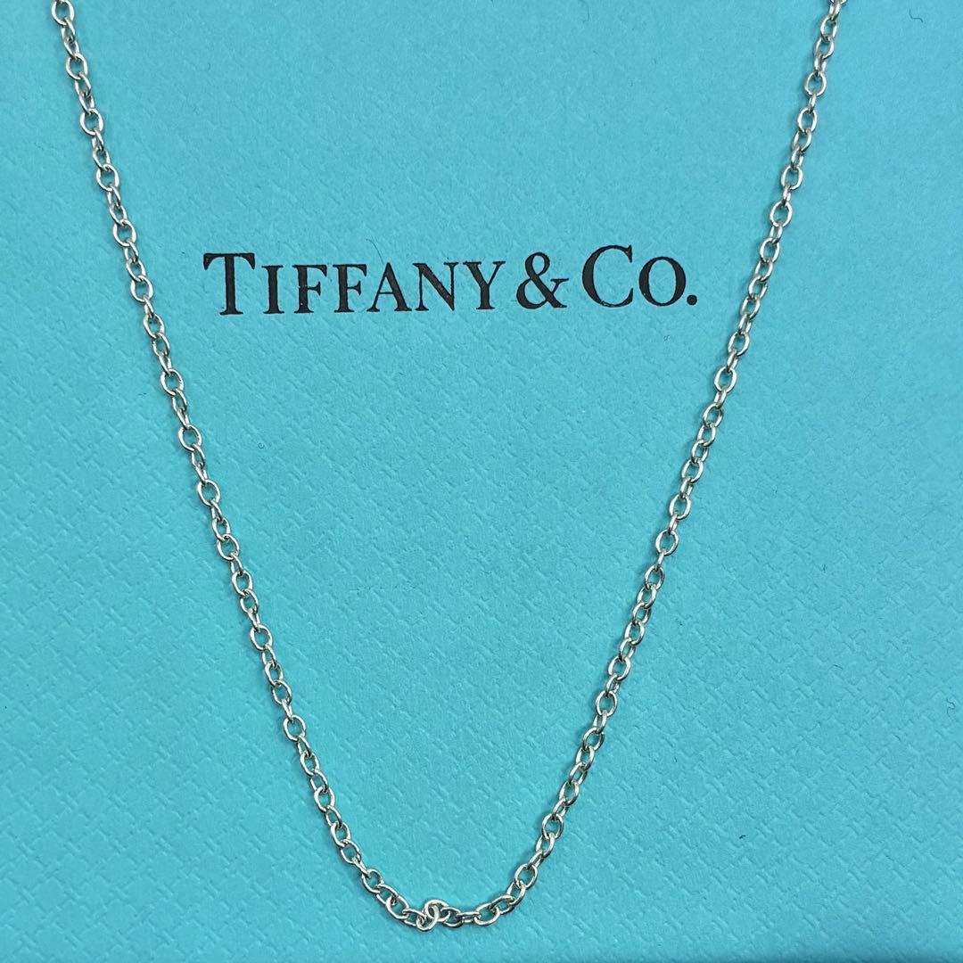 【美品】ティファニー ネックレス チェーンのみ 42cm シルバー SPAIN