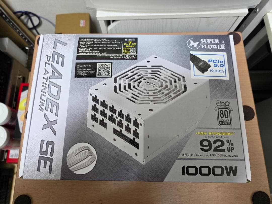 電源ユニット SUPER FLOWER LEADEX SE PLATINUM 1000W WT