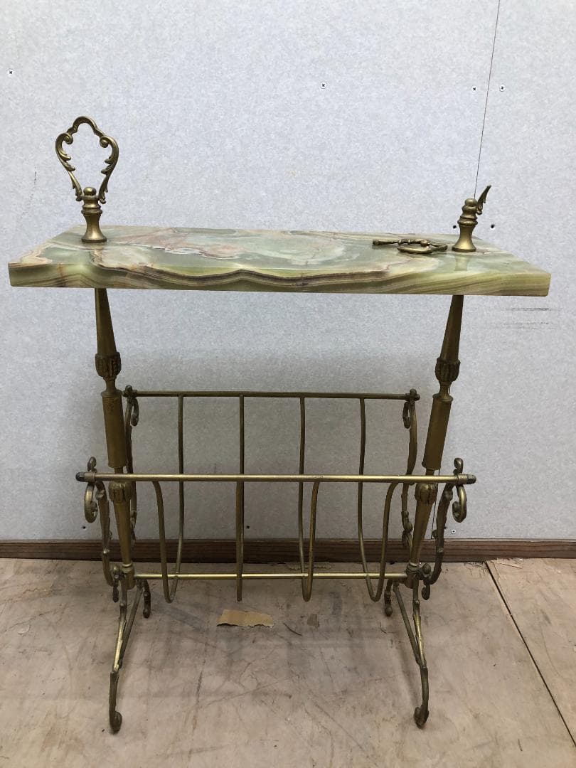 p*n様 ヴィンテージ マガジンラック　イタリア製　大理石天板　希少　25030