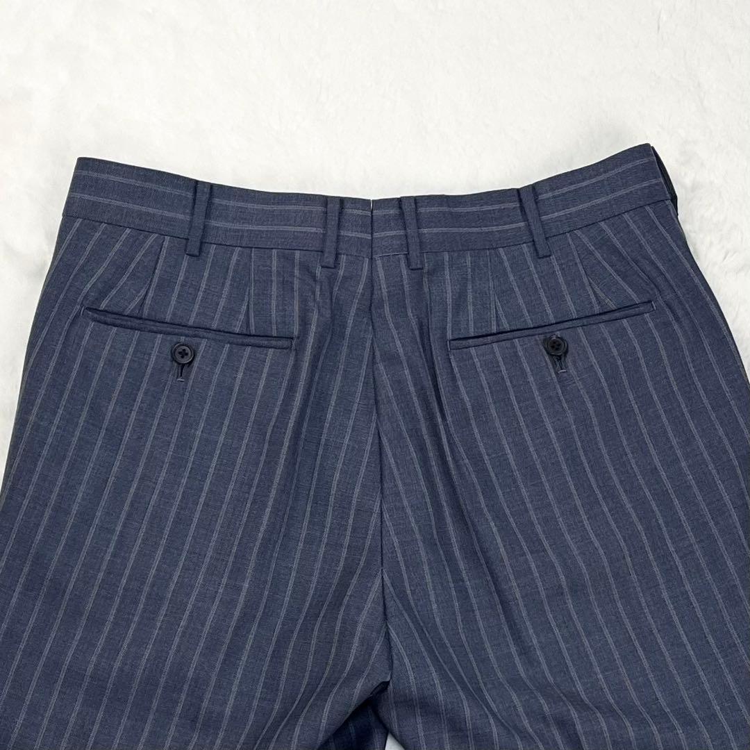 極上シルク混 Brilla per il gusto チョークストライプ スーツ