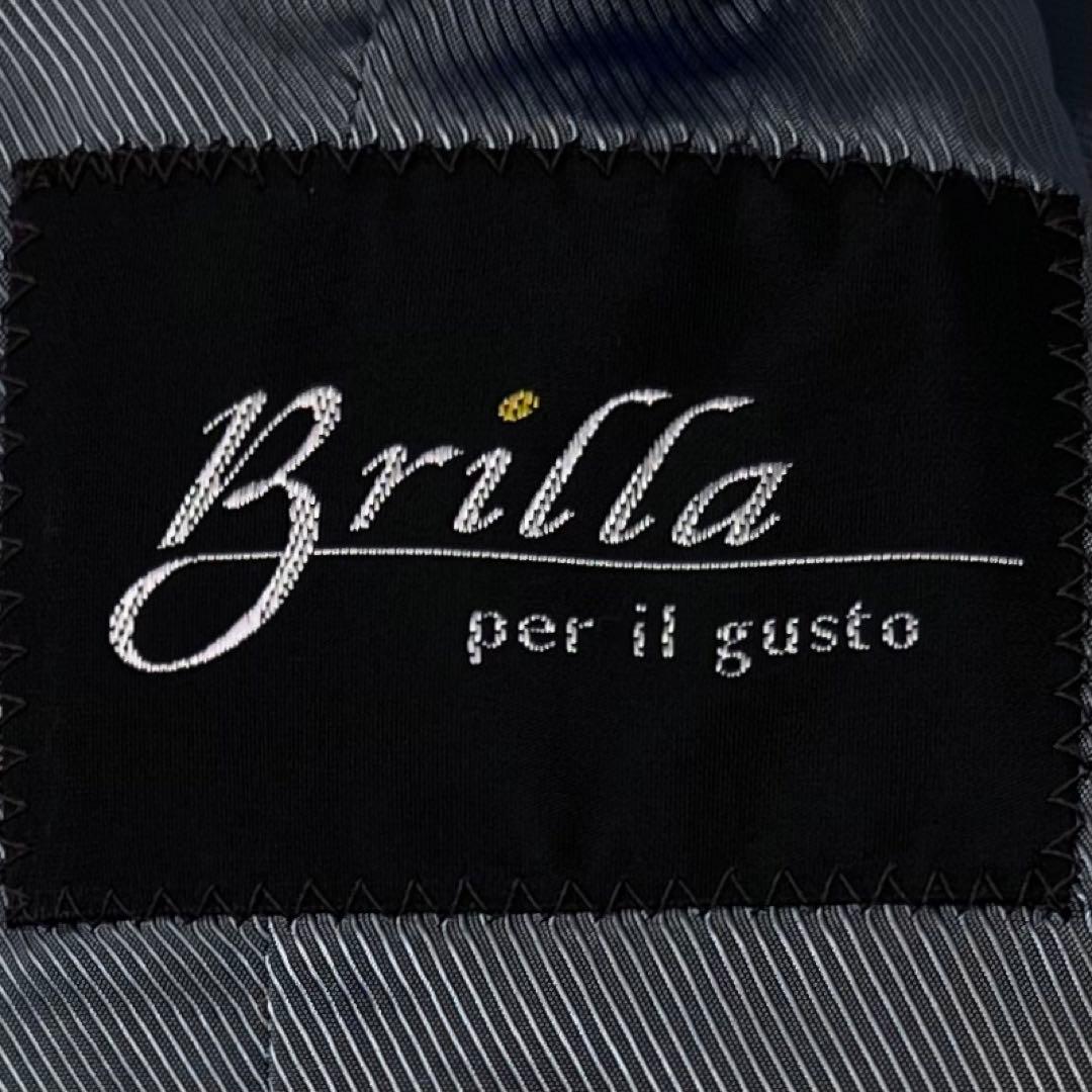 極上シルク混 Brilla per il gusto チョークストライプ スーツ