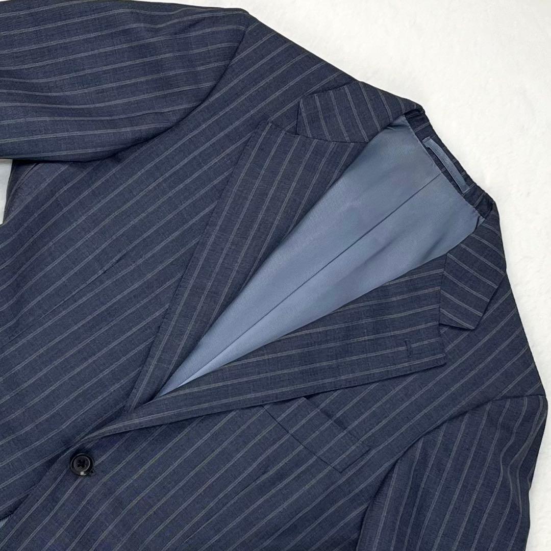 極上シルク混 Brilla per il gusto チョークストライプ スーツ