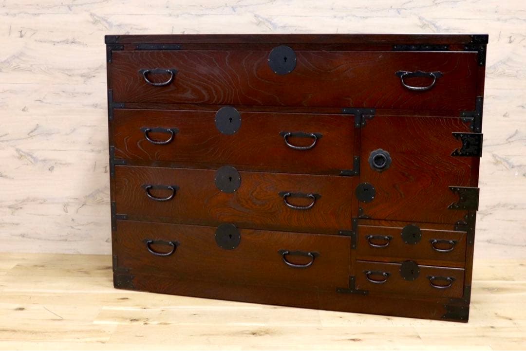 GMHN362○青木産業 江戸 整理箪笥 時代箪笥 チェスト 整理タンス 和家具