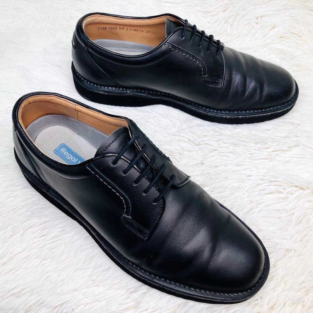 【美品】REGAL27㌢リーガルウォーカー 601W ストレートチップ ブラック