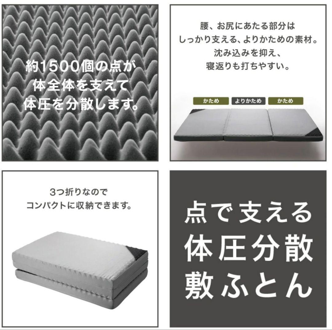 ニトリ体圧分散高反発ハイテクマットレス三つ折りダブル数カ月使用したのみ