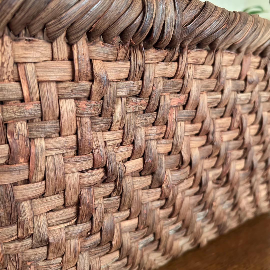 国産山葡萄のかごバッグ＊横長＊網代編み