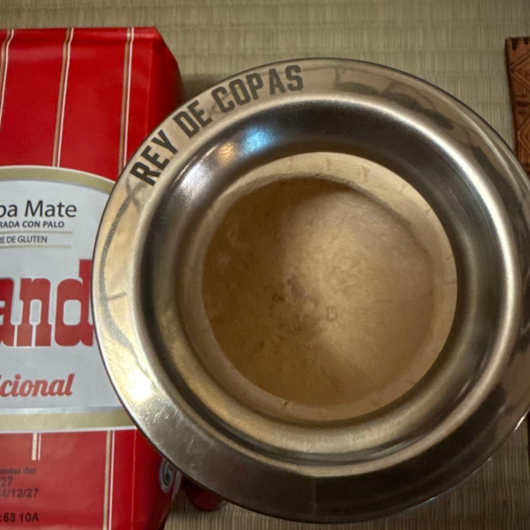 マテ壺、ボンビージャ、マテ茶葉3点セット