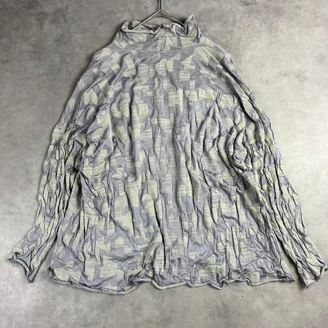 Jurgen Lehl ヨーガンレール 総柄シルクウールハイネックプルオーバー