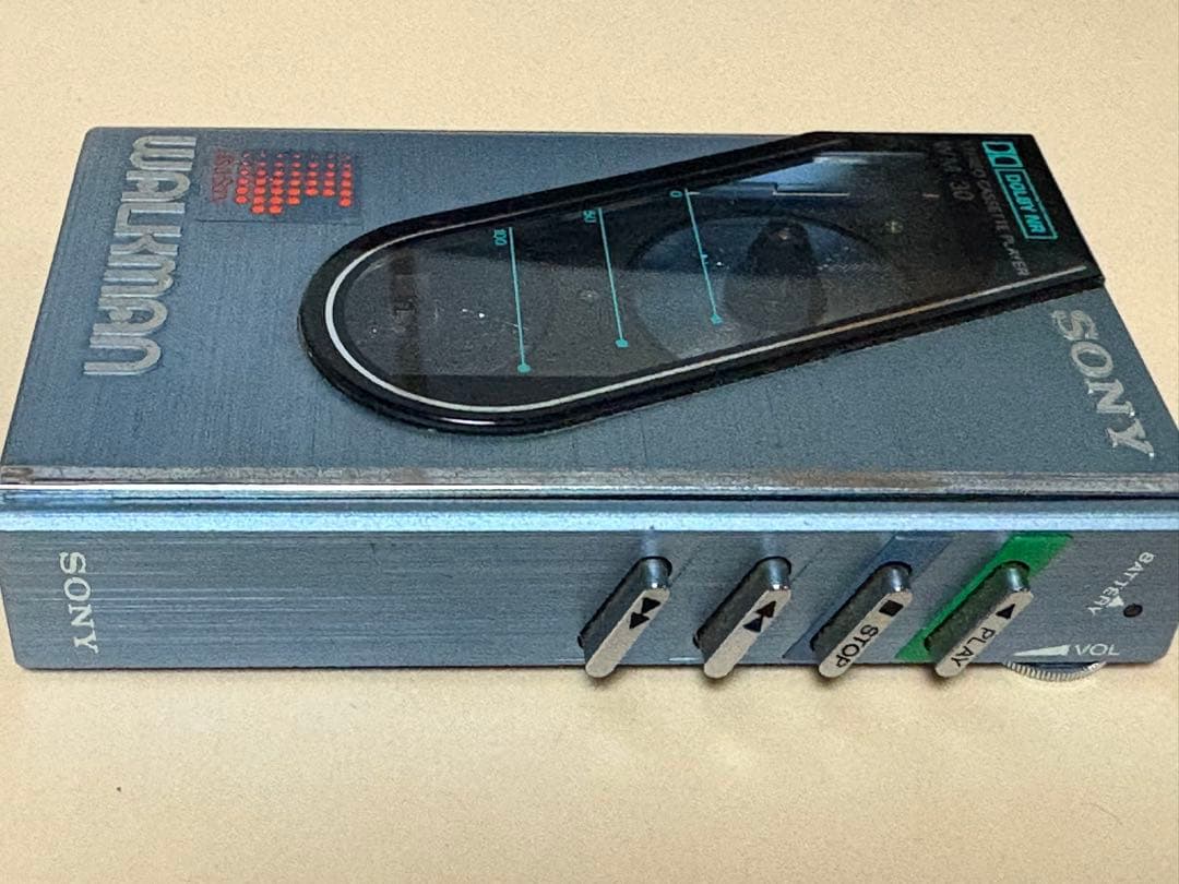 希少SONY ソニー ウォークマン WM-30 カセットプレイヤーライトブルー