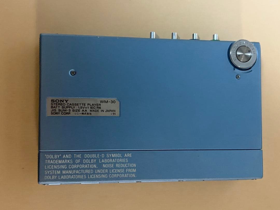 希少SONY ソニー ウォークマン WM-30 カセットプレイヤーライトブルー