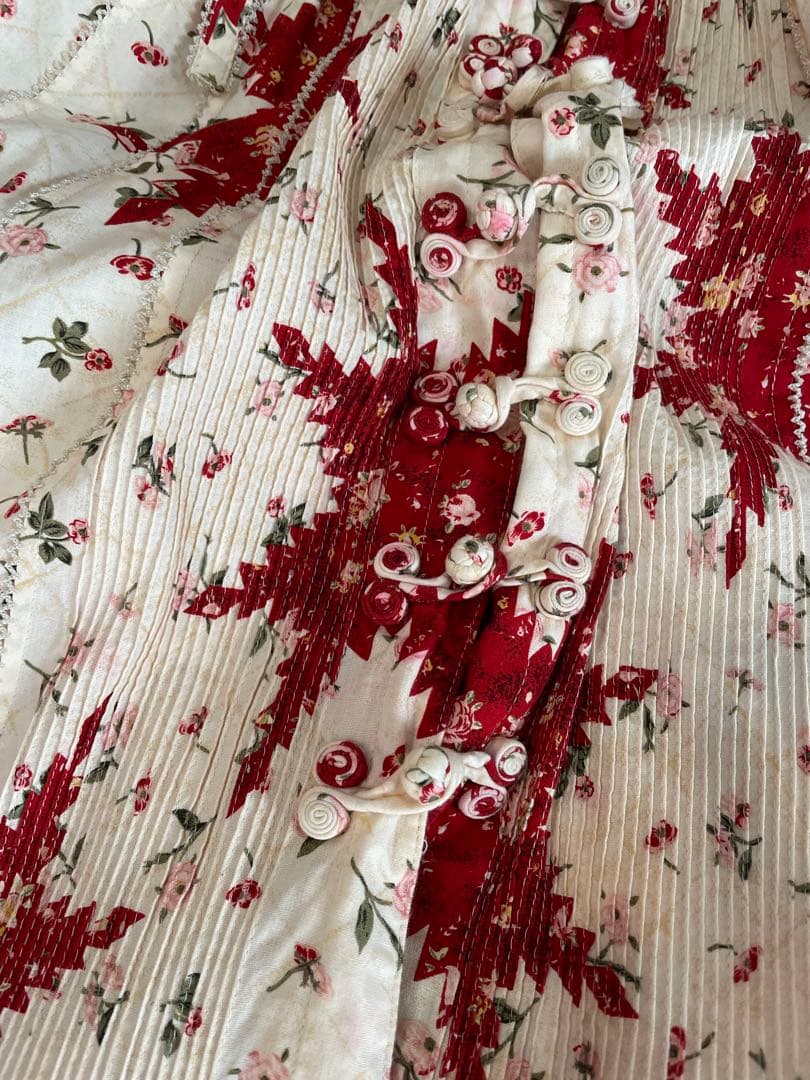 ら*様 ワンダフルワールド　薔薇チャイナ　半袖ワンピース