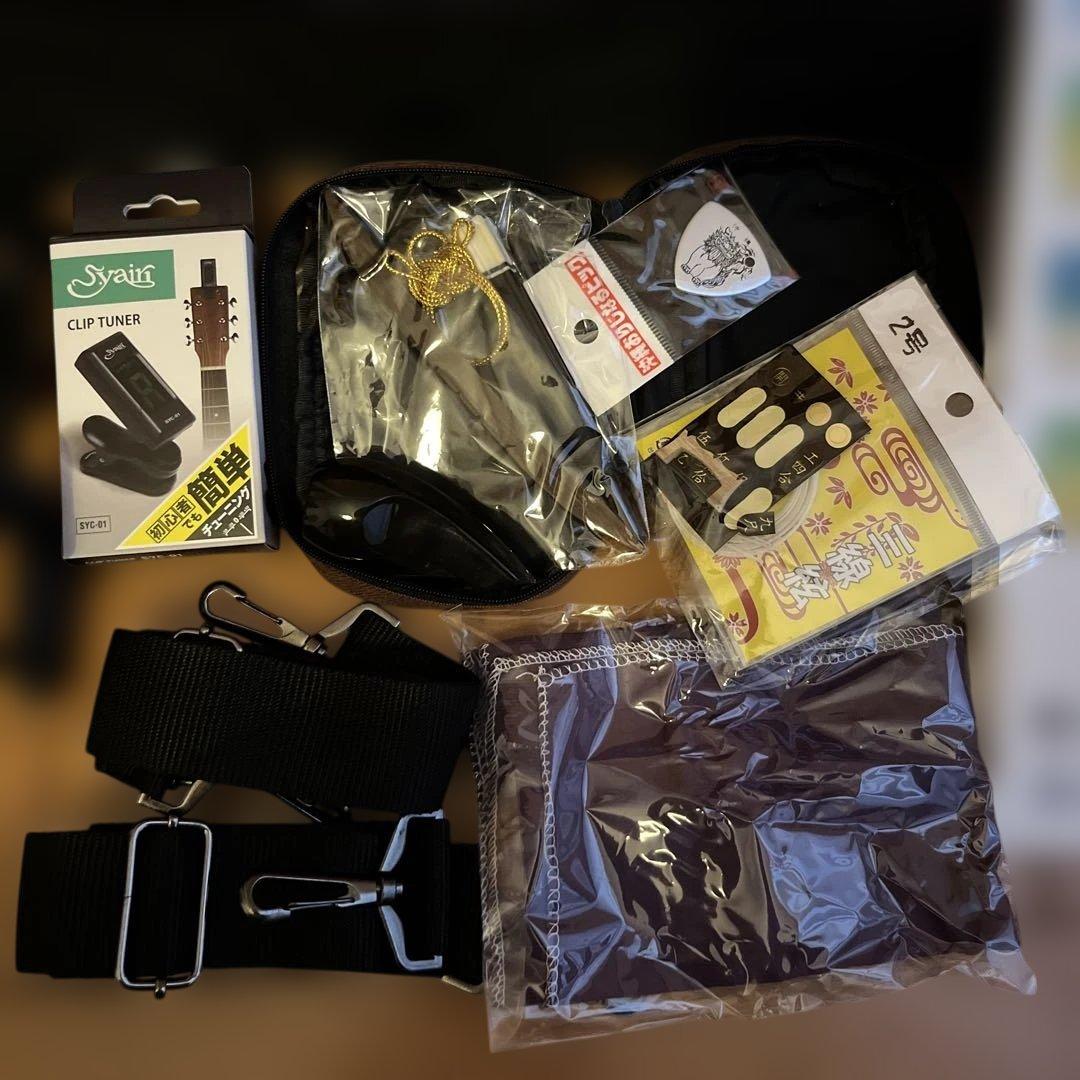 沖縄三線　初心者、中級者、上級者向けセット　本皮強化張り