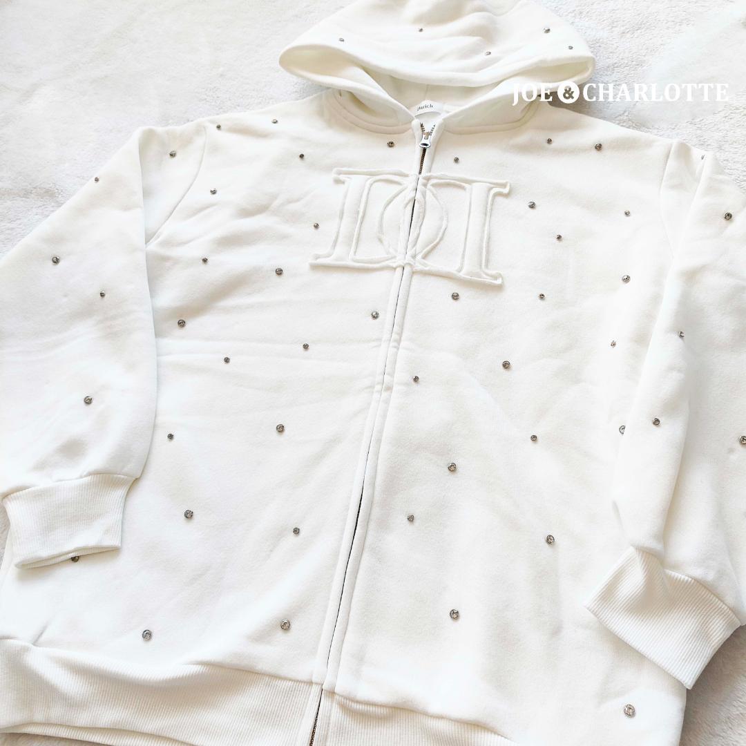 ダーリッチ darich DDロゴビジュージップパーカー ホワイト WHT