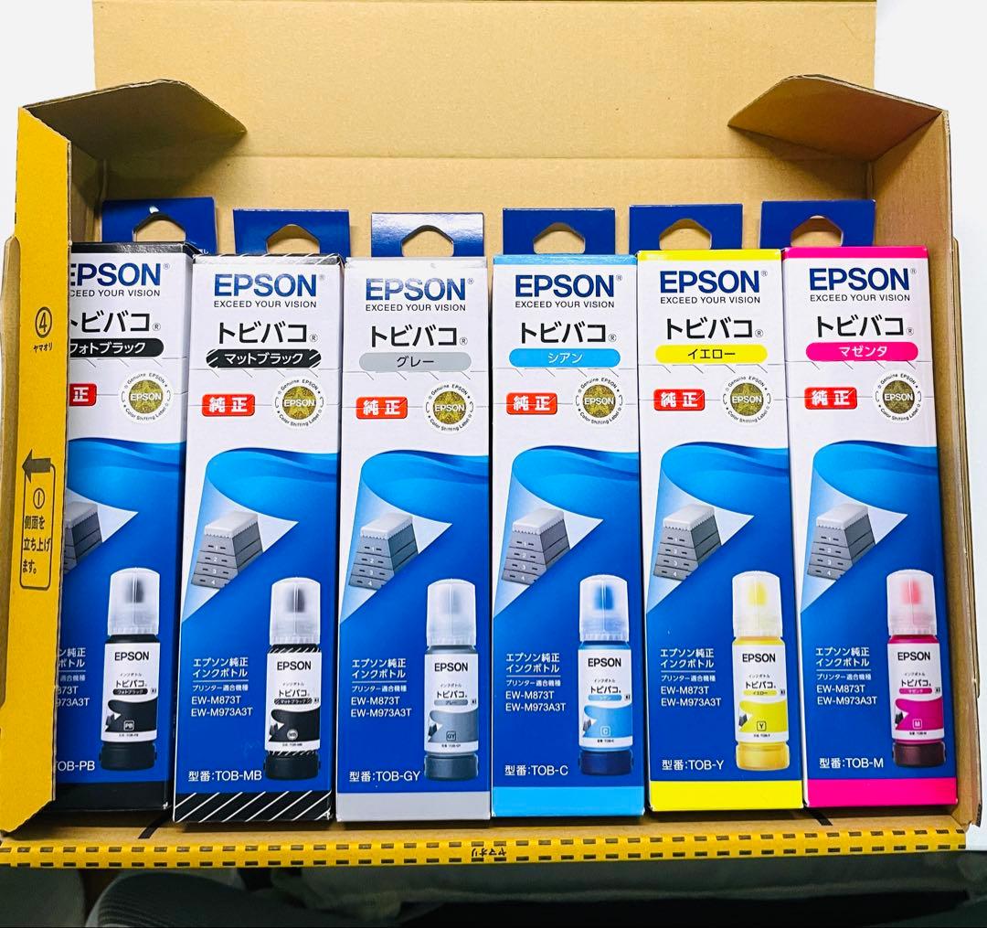 新品未使用未開封【純正色6色セット】　EPSON エプソン トビバコ　純正インク