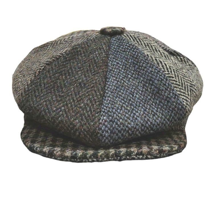 新品 GLENAPPIN ハリスツイードパッチワーク ベイカーボーイキャスケット