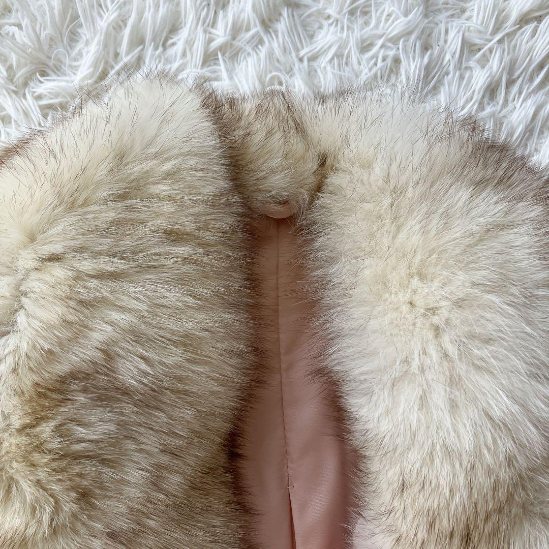 サガフォックス フォックスファー ファーコート リアルファー 本毛皮 銀サガ L