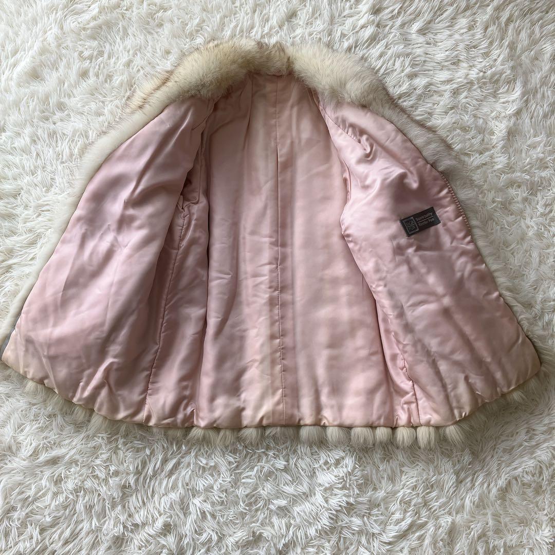 サガフォックス フォックスファー ファーコート リアルファー 本毛皮 銀サガ L