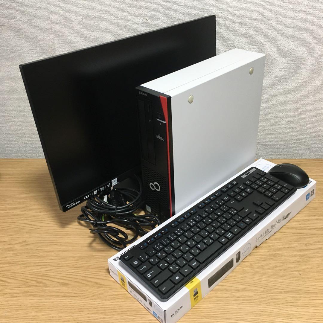 富士通 Win11 Office 快速i3 8G SSD 23.8'モニタ 取説