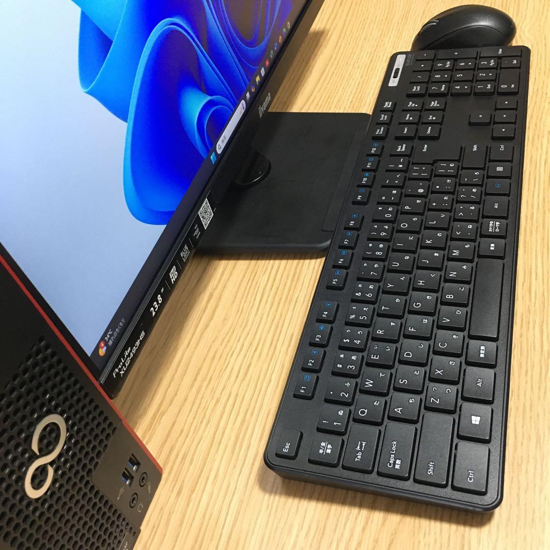 富士通 Win11 Office 快速i3 8G SSD 23.8'モニタ 取説