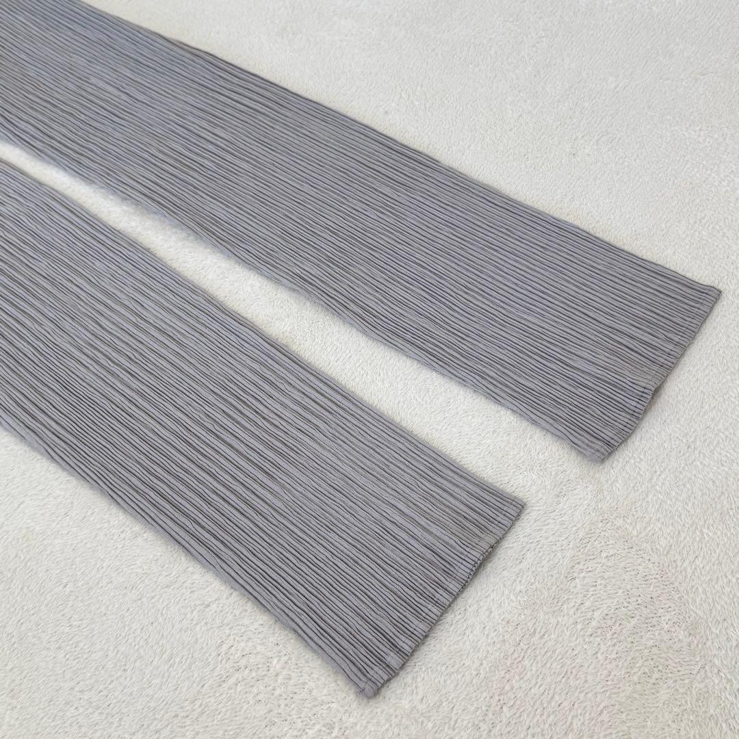 極美品✨ISSEY MIYAKE プリーツ　グレー　長袖　ハイネック　Lサイズ
