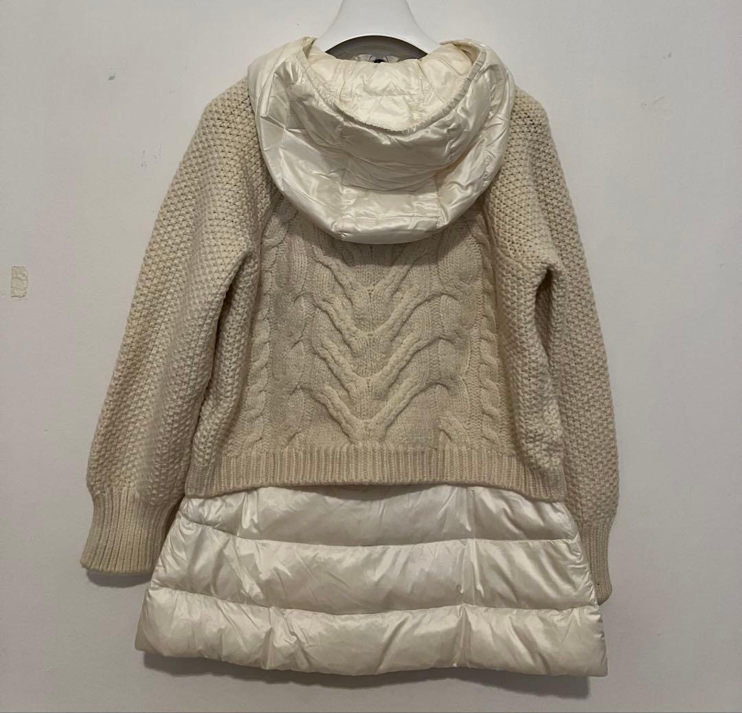 Moncler モンクレール　フードつきニットとダウンのコンビカーディガン