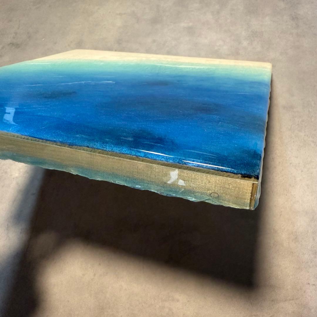 2点セット　レジンアート　海アート　エポキシレジンアート　インテリア　壁掛け