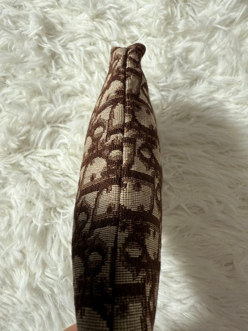 クリスチャンディオール 小銭入れ　2層　ドロッター柄　がま口　ブラウン