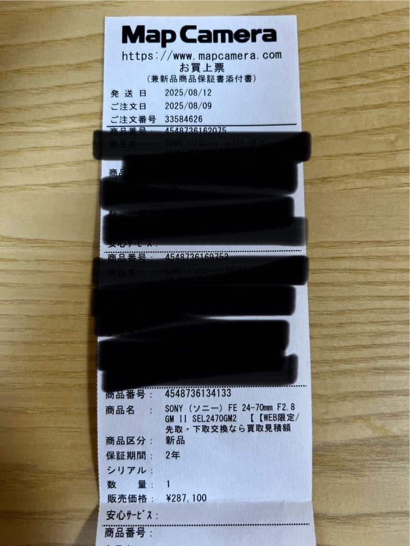 【未使用】SONY FE 24-70mm F2.8 GM II