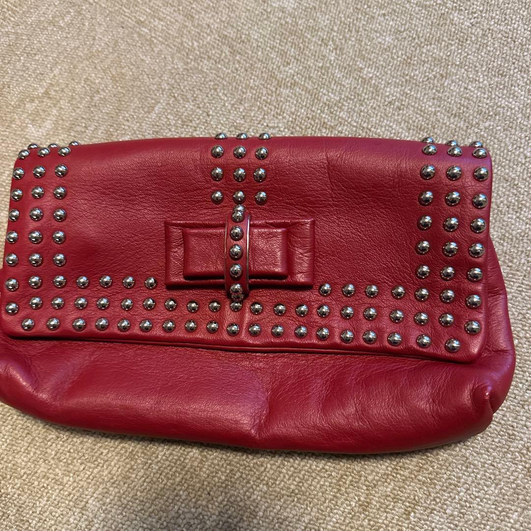 SALEChristian Louboutin レザー クラッチバッグ　ルブタン