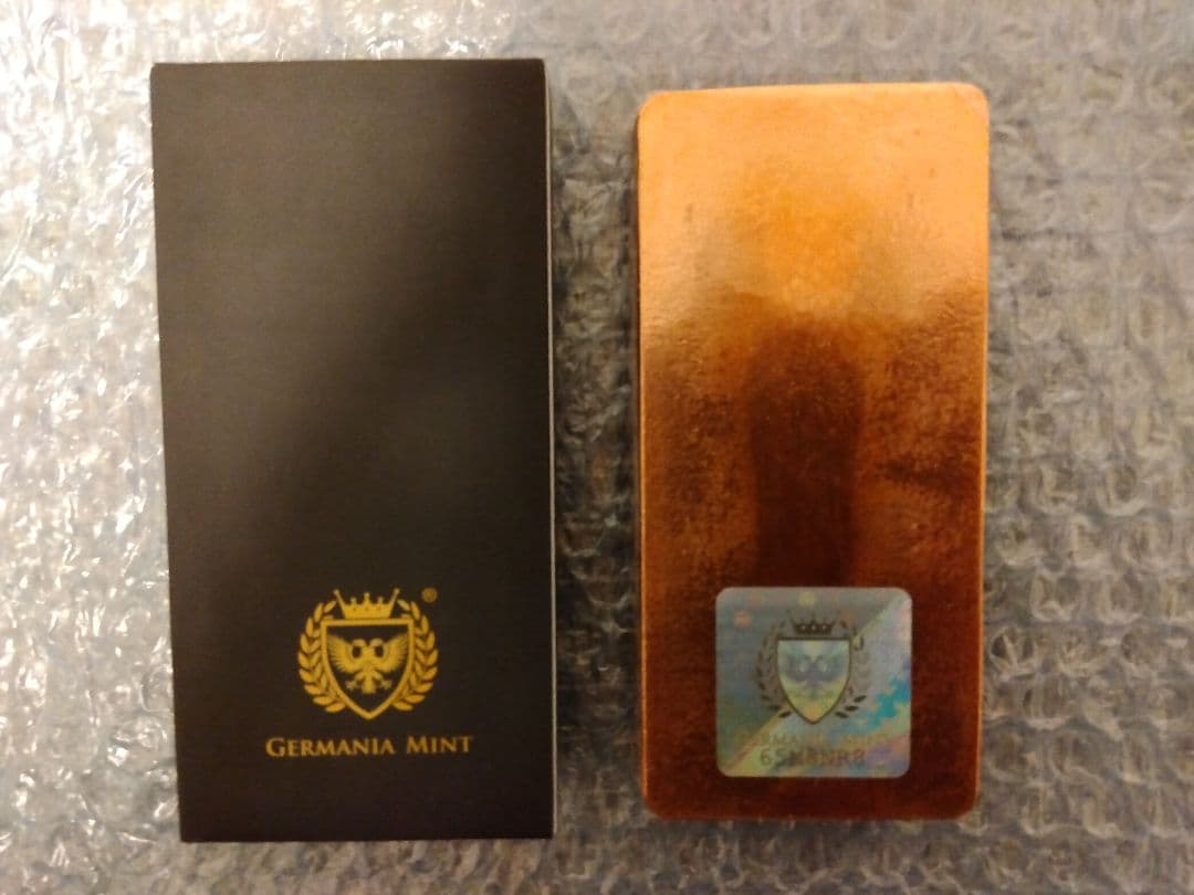 ポーランドゲルマニア純銅赤金 1キロ　キャストバー　ペーパーウエイト