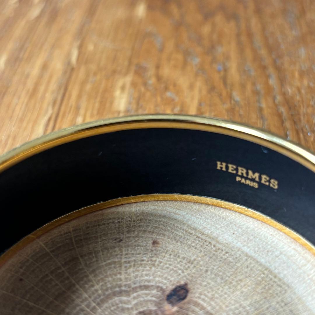 【希少】HERMES エルメス エマイユGM バングル /馬＆ロープ柄