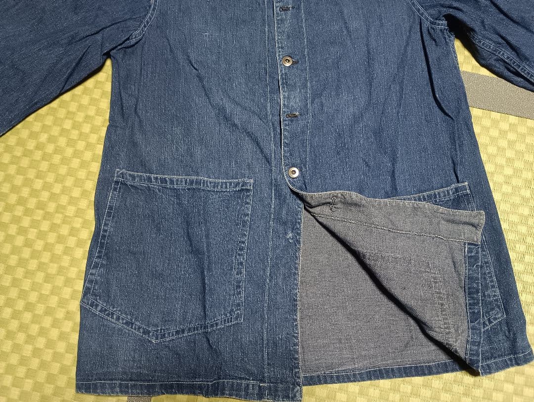 緊急値下げ40sデニムカバーオール ボタンフロント薄いデニム