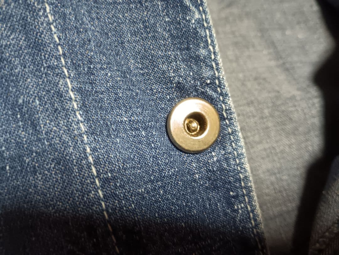 緊急値下げ40sデニムカバーオール ボタンフロント薄いデニム