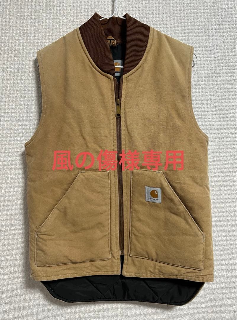 USA製Carhartt カーハート ダック ベスト ブラック　フェード