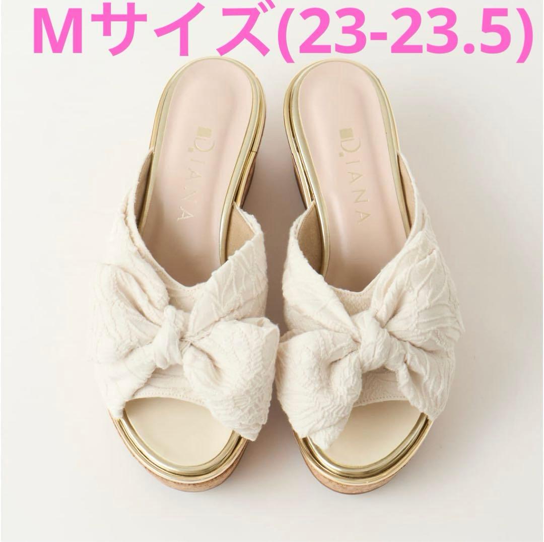 DIANA リボンウェッジミュール