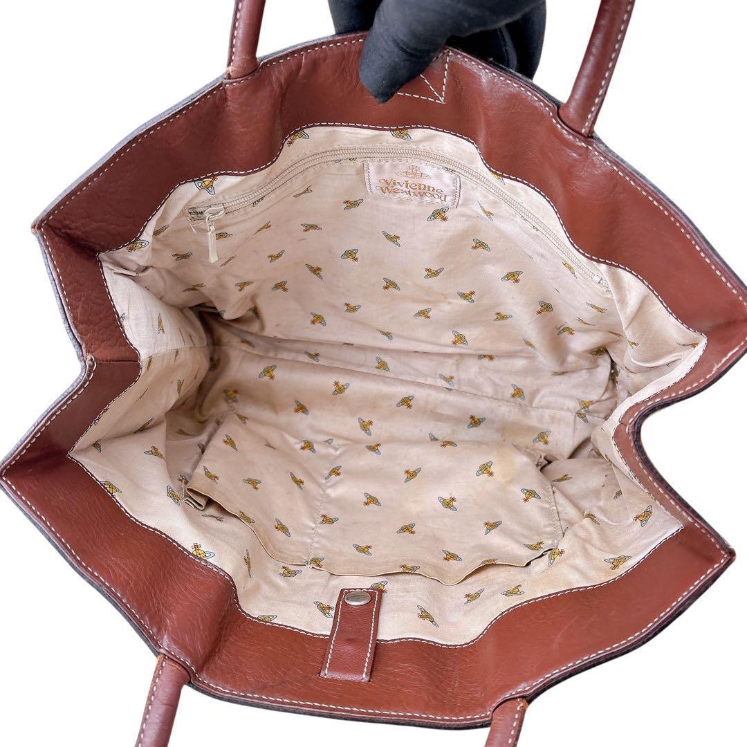 希少ヴィヴィアンウエストウッド/牛革ビジネスバッグ/ハンドバッグ/ワンショルダー