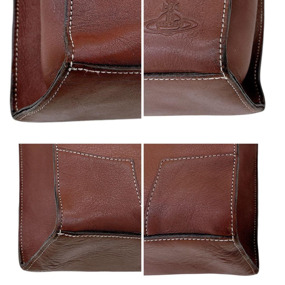 希少ヴィヴィアンウエストウッド/牛革ビジネスバッグ/ハンドバッグ/ワンショルダー