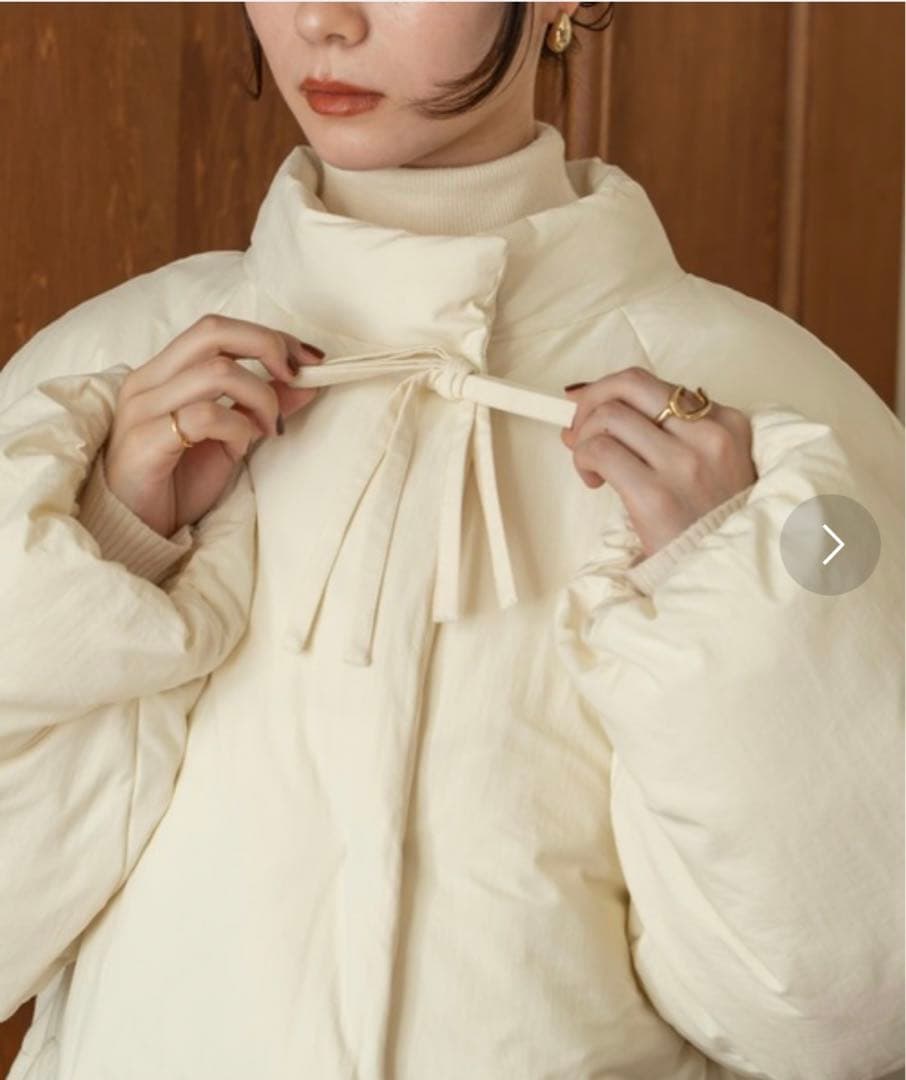 hinari 中綿リボンミドルコート　Sサイズ