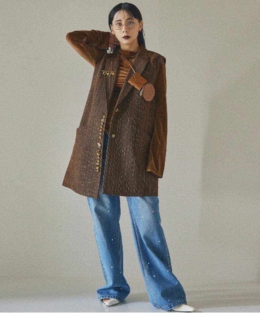 トップス Ameri UND MANY MOTIF BUTTON VEST