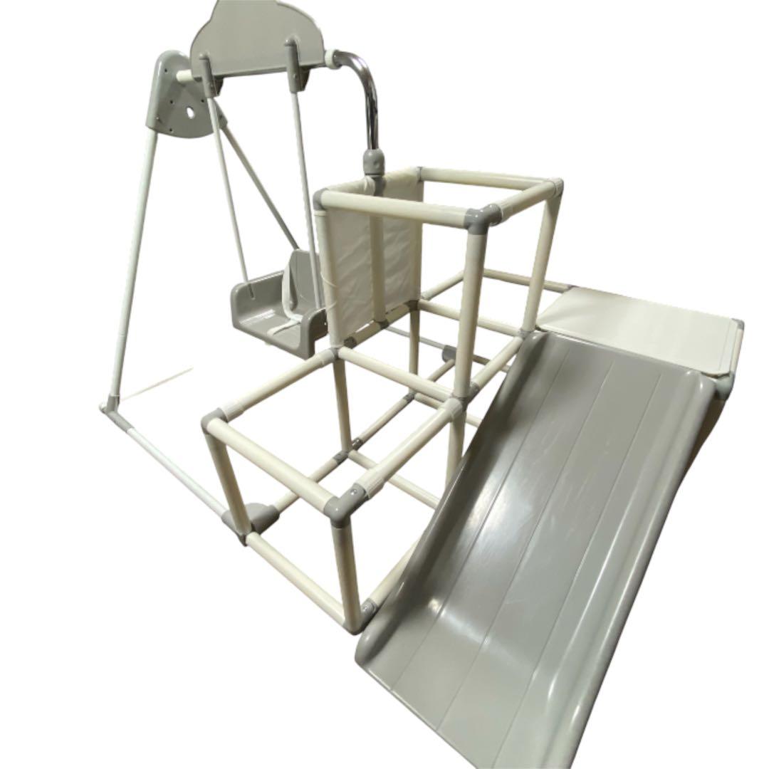 【送料無料】ヤトミ　おりたたみ　わんぱくスライダージムブランコ付DX すべり台