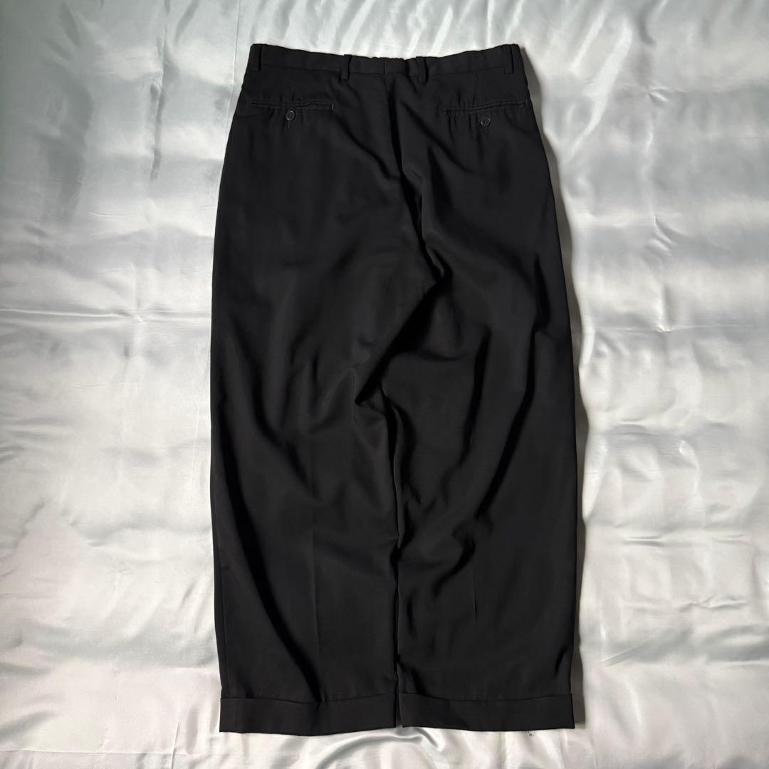 90s vintage イタリア製 ウール ツータック ワイドスラックス ユーロ