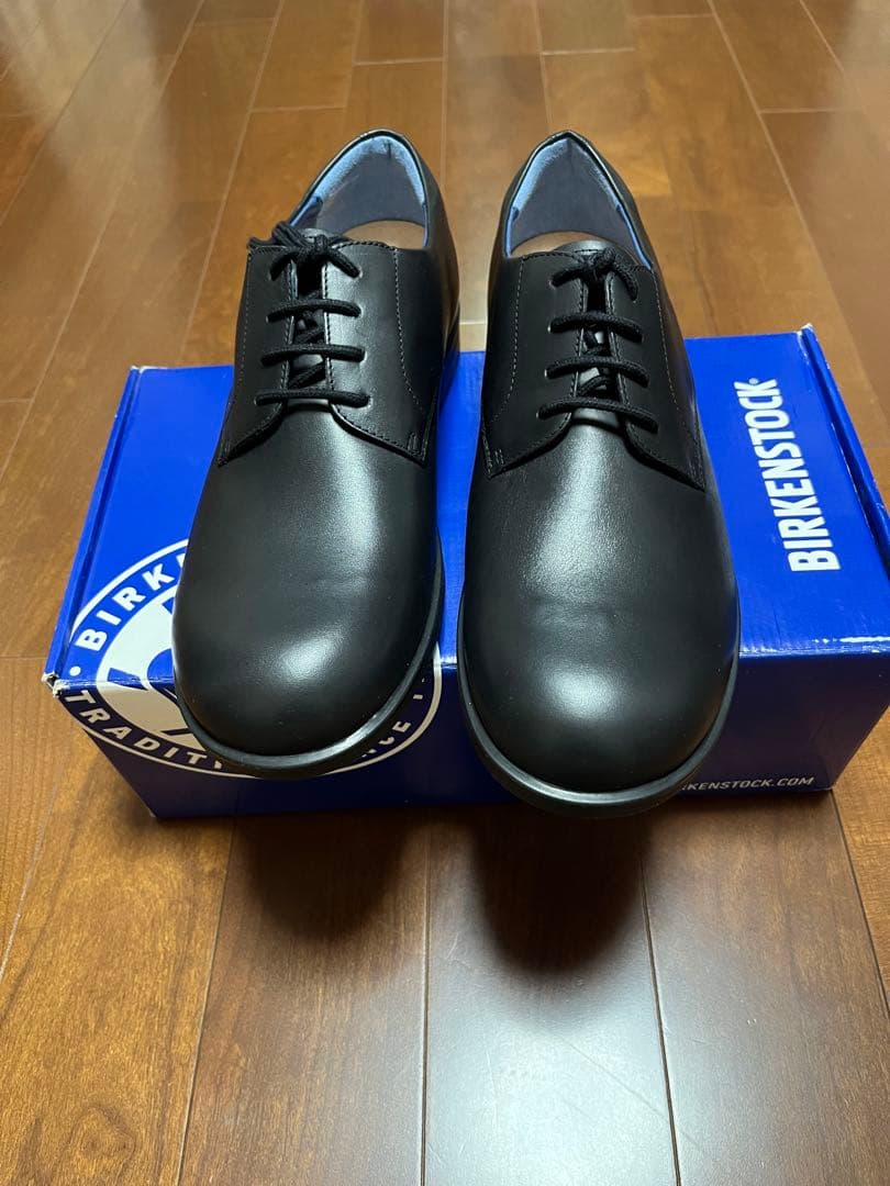 【新品未使用】BIRKENSTOCK ブラック レザーシューズ 43