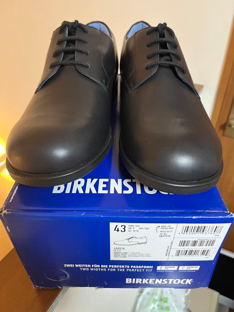 【新品未使用】BIRKENSTOCK ブラック レザーシューズ 43