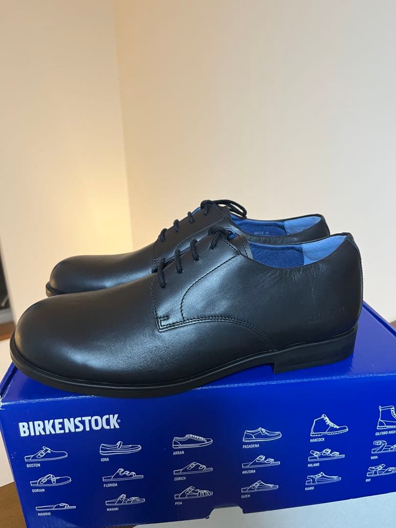 【新品未使用】BIRKENSTOCK ブラック レザーシューズ 43