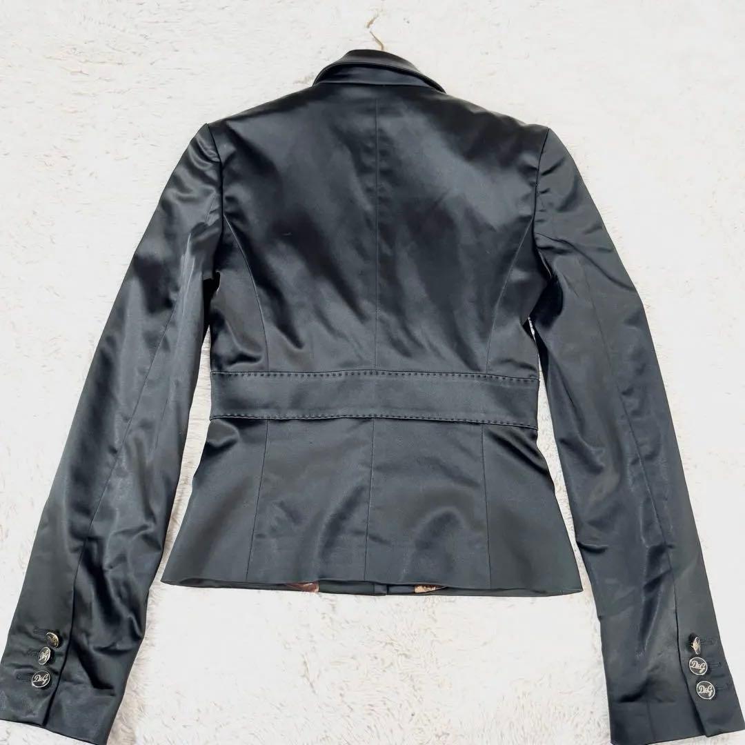 極美品 D＆G ジャケット テーラード ジャケット ドレス トラ柄 ロゴ釦
