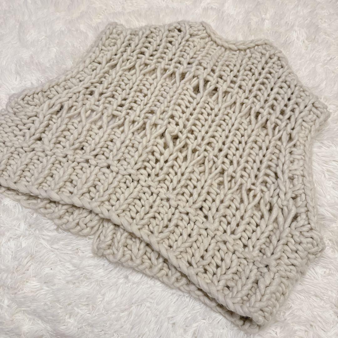 新品　TODAYFUL チャンキーハンドニットベスト F 23AW ローゲージ